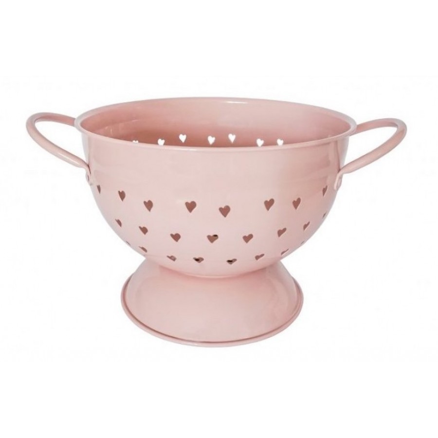 Дуршлаг с ручками Pink with hearts 21 см